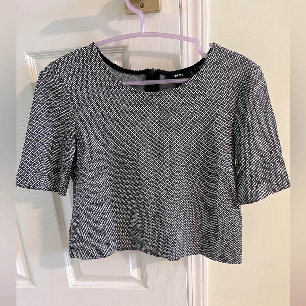 Theory Full-Zip short-sleeve Top